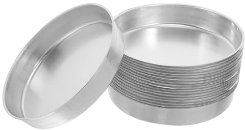 Garneck Lot de 20 Coupelles de Pesée Aluminium 150 Ml Plat Fond Stable, Résistantes la Corrosion, pour Laboratoire, Pâtisserie et Pesée Précise de Poudres et Liquides