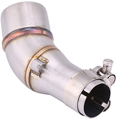 Keenso Motorrad Auspuff Mittelrohr, Motorrad Edelstahl Auspuff Mittlere Rohre Adapter Verbinder für R25 R3 2013-2016 Auspuffanlagen-Modifikationen
