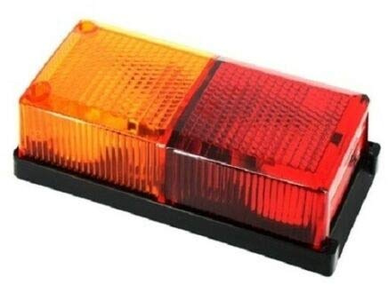 J/J 1x Feu Arrière avec 4 Fonctions Position Stop Clignotant Plaque d'Immatriculation Marque E4 pour Camion Remorque Caravane Camper Tracteue Agricole Fourgon