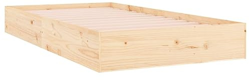 vidaXL Massivholzbett Einzelbett Bettgestell Bettrahmen Lattenrost Schlafzimmerbett Bett Holzbett Schlafzimmermöbel Kiefer 100x200cm