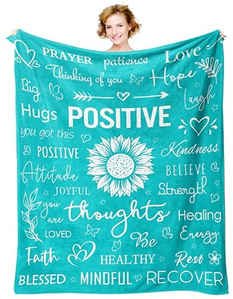 Xutapy Get Well Soon Gifts for Women/Men, Inspirational/Relaxation Gifts for Women Blanket 60’’X50’’, Sympathy Gifts, Sunflower/Feel Better/Surgery Recovery Gifts for Women, Cancer Patients Must Have