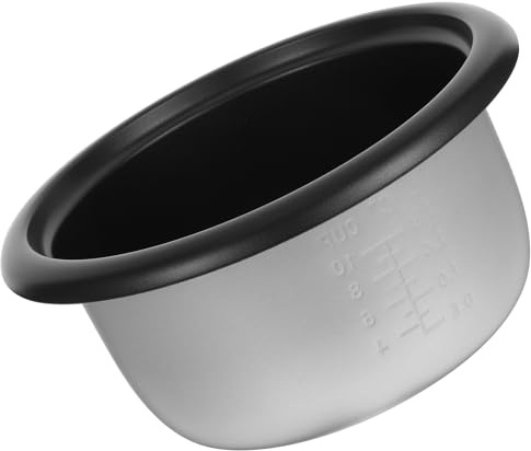 Pentola Interna per Cuociriso Antiaderente 4l Nera | Lega di Alluminio, Potenza 700w, per Cucina e Hotel, Finitura Semplice e Linee Lisce