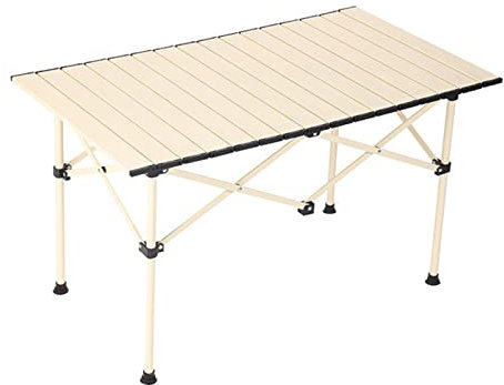 Tragbarer Campingtisch, leichter Outdoor-Klapptisch, kleiner kompakter Picknick-Tisch aus Kohlenstoffstahl mit Tragetasche für Camping, Picknick, Grillen, Camp, Party, Reisen (Größe: 96 x 56 x 55 cm