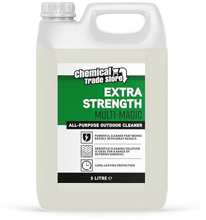 Multi Magic Fast Patio Cleaner | Outdoor & Garden Surface Cleaner for Patio, Decking, Fencing, Stone, Concrete & More | Eliminates Black Spots, Algae, Mould, Lichen (Up to 25sqm coverage) - 5 Litre