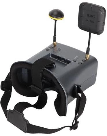 Brille, Videobrille, 5,8 G RC-Flugzeugbrille, Videobrille mit DVR, 4,3-Zoll-Bildschirm 800 X 480, 3,7 V, 2000 MAh Dual-Antenne
