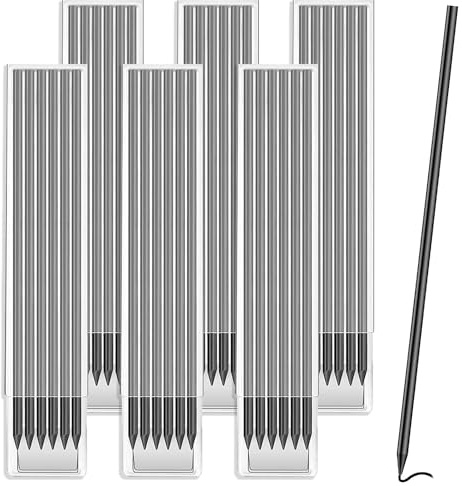 Pica Pencil Lead Refills – 36 Pcs Black 2B for Marking on Wood, Metal, Plastic – Durable, Easy to Replace, Compatible with Mechanical Pencils