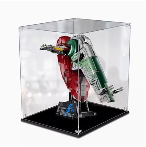 Acrylic Display Case, Compatible with Lego 75060 UCS Slave One Building Block Model, Protective UV Dust Collector Box, Collector's Gift, Protect and decorate your masterpieces (Box Only) (3mm)