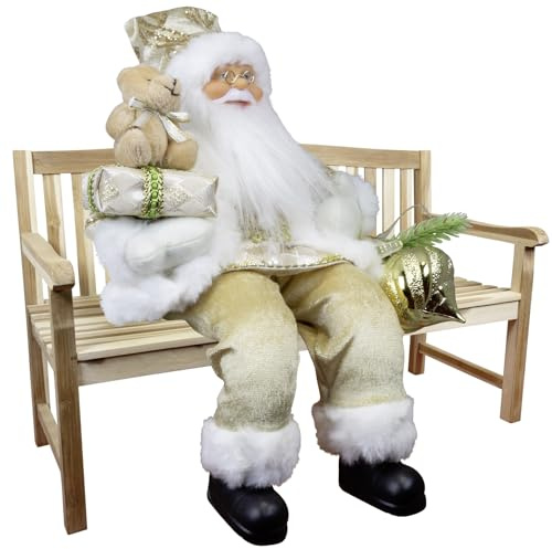 Christmas Paradise Sitzender Weihnachtsmann 30cm Deko-Figur Kantenhocker (Larson)