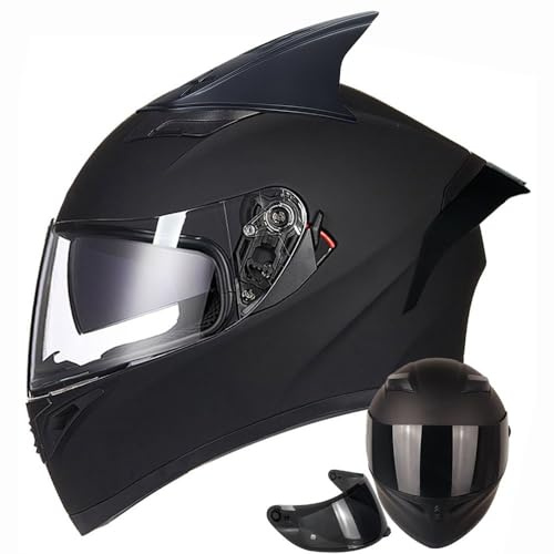 Motorradhelm Klapphelm ECE 22-06 Zertifiziert Modularer Helm mit Doppelvisier, Motorrad Helm Integralhelm Jethelm für Erwachsene Damen und Herren