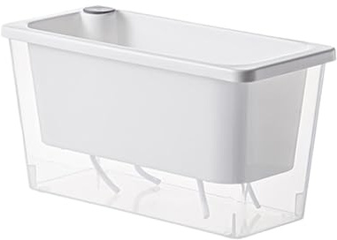 Bvizyelck Vaso per piante autoirrigante – Vaso per piante acquatiche da balcone | Piccola scatola rettangolare per la coltivazione di verdure per balcone, cortile di casa