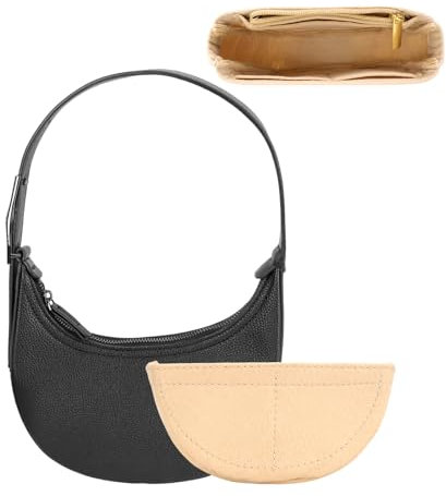 Kaempe Mini Organizer für Longchamp LE ROSEAU ESSENTIAL S Tasche Damen, Filz Taschenorganizer für Long Champ Half Moon Crossbody Bag