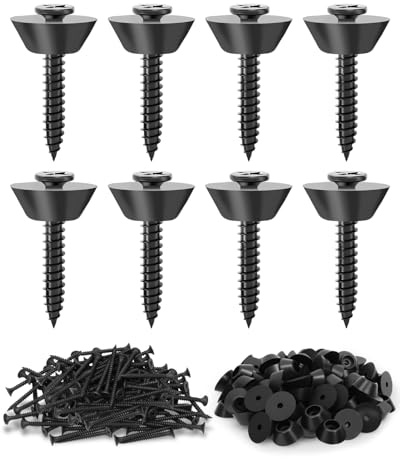 Haliya 100 Stück Dichtschrauben für Noppenbahn 3,5x30mm, Montageschrauben mit Gummischeibe für Noppenfolie Hochbeet, Baudrainage & Blumentöpfe