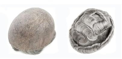 Peluquín para cabello de hombre Tupé de piel sin nudos for hombres, 0,1-0,12 pulgadas, base de piel completa, cabello humano duradero, prótesis capilar masculina Peluquín invisible y transpirable para
