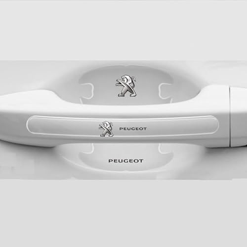 FEIHUAJIANIAN 8 Stück Auto Türgriff Schutzfolie für Peugeot 5008 4008 3008 2008 508 408 308 208 108 301 107, Türgriff Lackschutzfolie Auto Tür Cup Protector Schützt Den Lenker Vor Kratzern,C