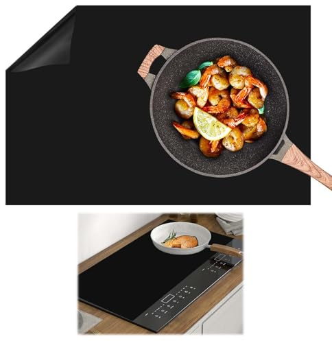 52 x 78 cm stor induktionshäll, skyddsmatta, värmebeständigt underlag, magnetisk induktionsskyddsmatta, induktionskokare, silikonmatta, halkfri induktion, spisskyddsmatta för induktionsspis