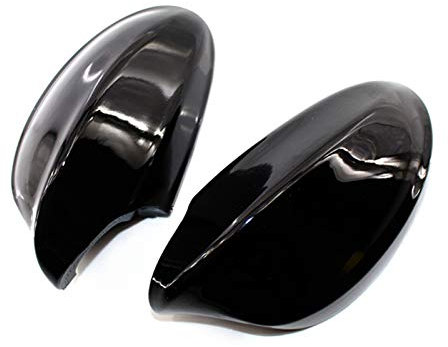 Spiegelkappen,Spiegelabdeckung spiegelkappen mini Rückseite Spiegel Abdeckkappen Gloss Schwarz Side Spiegelabdeckungen Passend für-BMW E90 E91 325i 328i 330i Sedan 2005-2008