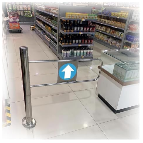 Puerta automática extraíble plateada, portal de fácil acceso de 85 cm de ancho, perfecto para entradas, barreras, aplicaciones de importación y exportación