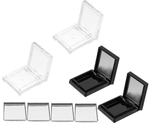 SAFIGLE Boîte Fard Paupières Vide Transparentes et Noires Plateau de Rangement Refillable pour et Ombres à Paupières Pratique pour Palette Maquillage
