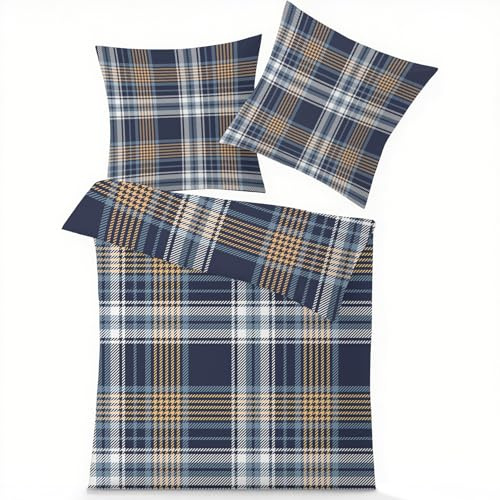 AevuCub Parure de Lit 220x240 à Carreaux avec 2 Taies d'oreiller 65x65 cm - Decoration Carreaux - Housse de Couette 2 Personnes en Microfibre Douce avec Fermeture éclair