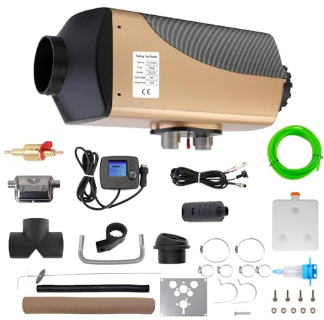 Calefacción diésel de 24 V y 7 kW de alta potencia para autocaravanas, con pantalla LCD, alarma de alta temperatura y control automático de temperatura para autocaravanas y camiones. Ideal para uso