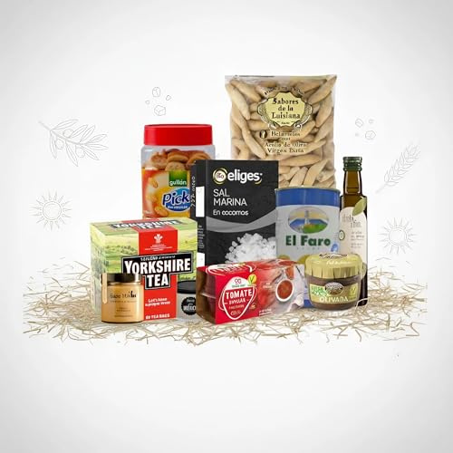 Caja Regalo Gourmet “Sabores del Sur” | Cesta Española Sin Alcohol con Café, Aceite de Oliva, Paté, Frutos Secos y Chocolate Premium | Ideal para Navidad o Detalle de Empresa