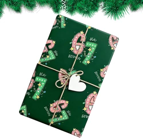 Julpresentpapper – säsongsbetonade festdekorationer, festliga presentpappersark för födelsedagsfester, julklappar – barn, vuxna och vänner