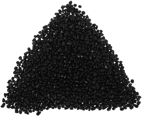 Abaodam Ghiaia Nera per Acquario Piantumato 500g Ciottoli Decorativi Levigati per Vasi di Fiori e Terrari Substrato Naturale per Piante Acquatiche e Progetti di Paesaggistica Interna