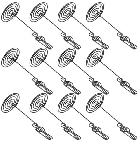 PACKOVE Set da 12 Porta Segnaposto Note Musicali Nero, Supporto per Clip Promemoria da Tavolo per Matrimoni, Feste e Ufficio, Base per Cartellino Posto a Sedere Creativa e Stabile