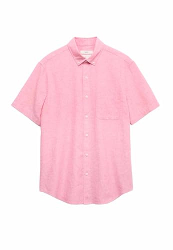 Marks & Spencer Camicia a Maniche Corte Regular Fit in Misto Lino