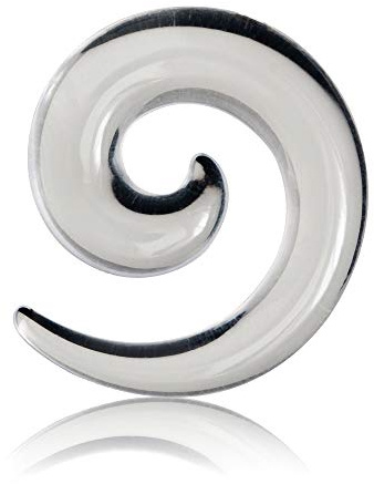 Treuheld® | Transparente Dehnschnecke/Dehnsichel - 10 Größen: 1,6-14mm | Kunststoff - Dehnungsschnecke für Ohr Piercings | Flesh Tunnel Expander/Dehner für Plugs - klares (durchsichtiges) Acryl