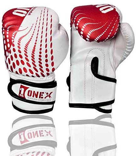 Onex Guantes de Boxeo para niños Guantes de Entrenamiento perforación Saco Kickboxing MMA Lucha Artes Marciales Boxing Gloves 2oz,4oz (Rojo, 4oz)