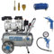 HYUNDAI Silent-Kompressor SAC55752 SET | 24L Kessel, 8bar, ölfrei | 0.75kW / 1.0PS | Ansaugleistung 125 L/Min | Öl-Wasserabscheider | 59dB Luftkompressor leise, Flüster-Kompressor | mit Zubehör