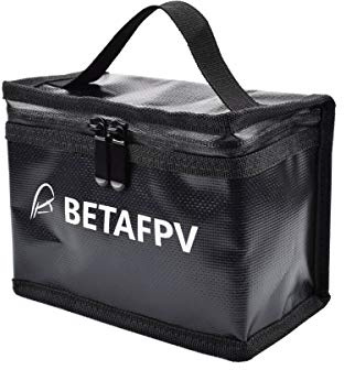 BETAFPV Fireproof Explosionproof Waterproof Safe Lipo Battery Bag for FPV Whoop Lipo Battery Storage Charging Fire and Water Resistant Highly Sturdy Double Zipper Lipo Battery Guard