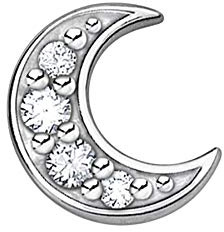 Thomas Sabo Einzel Ohrstecker Mond pavé 925 Sterling Silber H2133