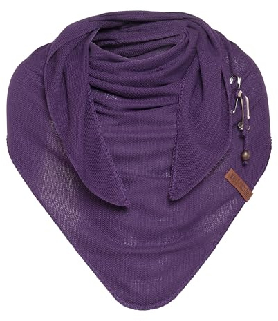 Knit Factory - Lola Trekantssjal - Purple - 190x85 cm