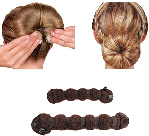 Schwamm Donut Haarstyling Donut Haarknoten Donut Hair Bun Maker French Twist Haar Brötchen Styling Haar Twist Kranz Schnelle Haarknoten Maker Halter Twist für Dünnes Haar, Einfache Frisurenhilfe