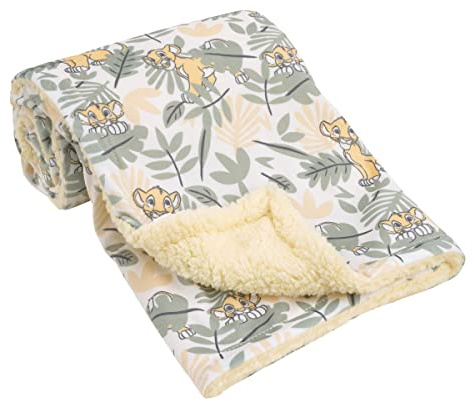 Disney Lion King Simba Babydecke, superweich, mit Sherpa-Rückseite
