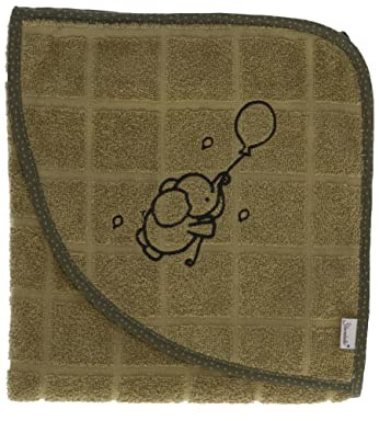Sterntaler Baby Unisex Kapuzenbadetuch Elefant Eddy 80x80cm - Badetuch Baby, Babyhandtuch - grün