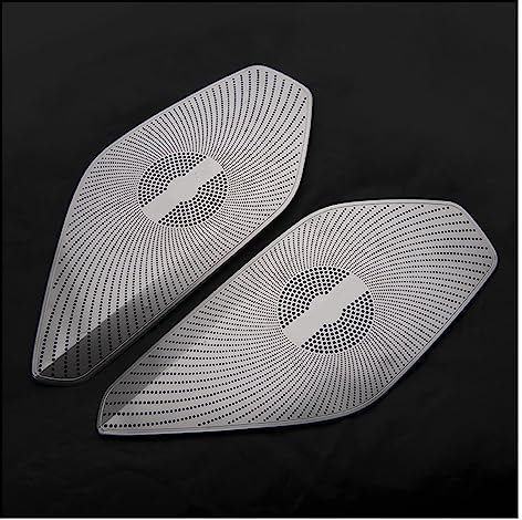 Kompatibler MX-5 RF MX5 ND 2016–2020, Autozubehör, vordere Säule, Dachhorn, Haube, Lautsprecherabdeckung, Sound, dekorativer Rahmen, Pailletten (Color : Silver 2PCS)