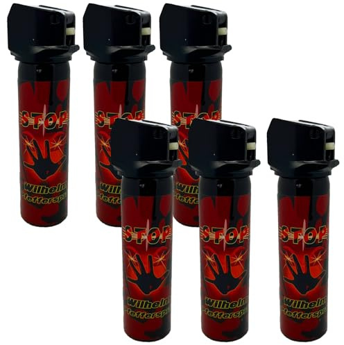 Wilhelm Pfefferspray 60 ml Jet Tierabwehr (ca. 2 Mio. Scoville) – 6 Stück