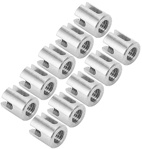 Kreuzkabelklemme, 10 Stück Drahtseilklemmen, Edelstahl-Drahtgeländerklemme, Drahtseil-Kreuzklemmenverschluss für den Innen- und Außenbereich (M12 5mm)