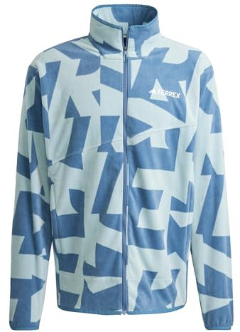 adidas Herren Terrex Multi Printed Full Zip Fleece Jacket, Magic Grey/Wonder Steel, XL
