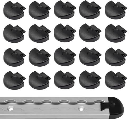lasiprofi Endkappe Airlineschiene 1034 eckig, Abmessung: 22 x 34 x 9,6 mm, schwarz, 20er Sparset