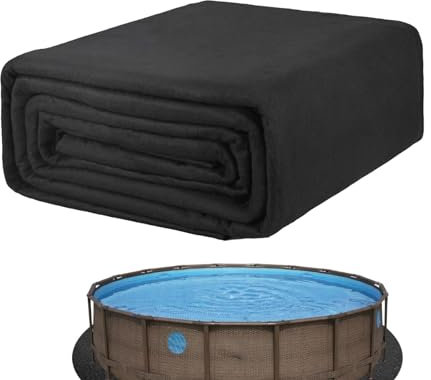 Ø7.6m Schwimmbecken Matte | Runde Pool Folienunterlage | Pool Bodenplane | Oberirdische Pool Bodenmatten | Schwimmbad Bodentuch - Geotextile Pool Ausrüstungsunterlage Für Schmutz, Pannensicher