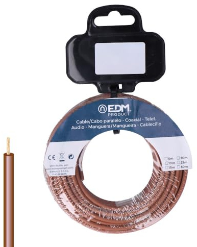 Flexibel kabelrulle 1,5 mm brun halogenfri 15 m. Idealisk för säkra och effektiva elinstallationer, vilket minimerar toxicitet. Perfekt för en mängd olika projekt.