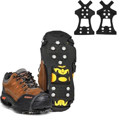 WLHFDC Spikes für Schuhe Winter,Schuhspikes,Anti Rutsch Schuhspikes 35-49Ersatzspikes Ice Grips,Spikes für Schuhe,Steigeisen Eisklampen für Schuhe und Stiefel für Walking,Angeln,Klettern