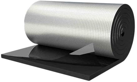 Tapis D'isolation Phonique, Isolation En Feuille D'aluminium Autocollante, 5 À 30 Mm D'épaisseur, Coton D'isolation Thermique For Voiture, For Utilisation Dans Les Murs, Sols Et Toits(107.64 sqft,10mm