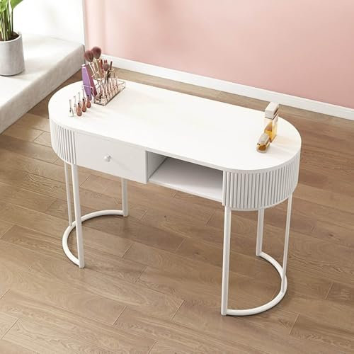 Stilvoller, funktionaler Tisch, Maniküretisch, Nail Tech Desk, Handmaniküretisch für Künstler, professioneller moderner Nail Beauty Workstation, Nageltisch aus Holz für Salon und Spa mit Sch