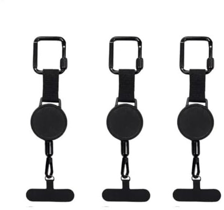 Tezklc Retractable Phone Lanyard Tether, Anti-Theft Phone Tether Cell Phone Lanyard, Cellphone Tab Strap With Carabiner, Anti-Drop Outdoor Skiing Hiking Cycling Fishing Climbing 20cm
