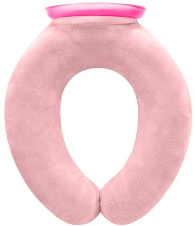 850ml U-Shaped Hot Water Bottle with Soft Cover – Wide Opening for Adding Ice Cubes or Hot Water, for Neck Pain Relief and Hot & Cold Therapy at Home or in The Office (Pink)